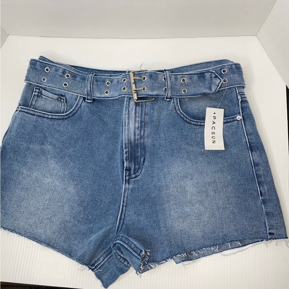 PacSun Light Blue High-Waisted Jean Shorts